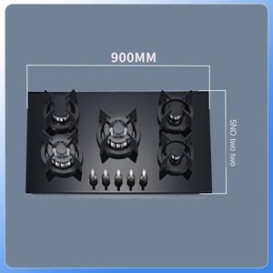 Nueva moda cocina de Gas de 5 quemadores tapa de vidrio para el hogar Universal 110-220V Control de temperatura 7mm/8mm de espesor Panel al aire libre RV - Product Image 5