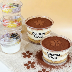 Gobelets à dessert jetables en plastique transparent à paroi simple pour la restauration, emballage alimentaire, gâteaux, diamètre 90 mm, 5 oz, 8 oz, 10 oz - Product Image 6