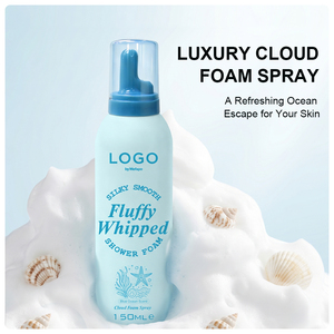 Spray de <span class=keywords><strong>douche</strong></span> moussant parfum Océan Bleu |   Texture fouettée ultra-dense pour une hydratation intense |   Tous types de peau |   150ML OEM/ODM - Product Image 3