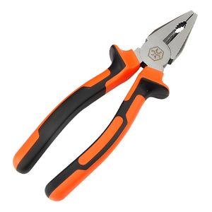 Alicates de Grado Industrial de 8 Pulgadas con Mordaza Dentada y Mango Naranja, Herramienta Multifuncional para Cortar Alambres - Product Image 1