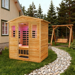 Traditionelle Schwarz-Rot-Lichttherapie Eisbad-Spa Kompressionstherapie 2-Personen Outdoor-Infrarotsauna - Product Image 1