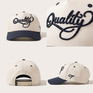 Cappello da Baseball a 5 Pannelli Bicolore con Logo 3D ad Alta Densità, Personalizzabile con Ricamo, Stile Streetwear - Product Image 2