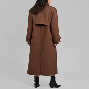 Venta directa de fábrica, gabardina con cinturón de talla grande, temperamento de otoño a la moda para mujer en abrigo largo - Product Image 6