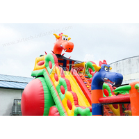 Château gonflable en PVC de haute qualité, dragon de dessin animé, trampoline, toboggan, personnalisable, vente directe d'usine Airtech Inflatables