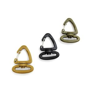 Mousqueton triangulaire tactique rotatif à 360 degrés, multifonctionnel en forme de D, pour accrochage rapide, porte-clés d'alpinisme, couleur assortie - Product Image 1