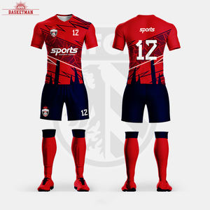 طقم زي كرة قدم عالي الجودة مخصص للشباب من المصنع مباشرة، قميص جيرسي بتقنية التسامي مع طباعة الاسم وشورت، بأقل كمية طلب - Product Image 2