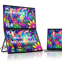 Monitor Portátil Dual Full HD con Relación de Contraste y Puertos Tipo C y HDMI para Negocios y Entretenimiento, Compatible con Laptop, Mac y Windows