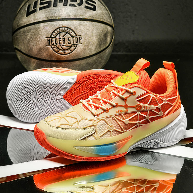 Zapatillas de baloncesto de malla reflectante luminosa con diseño