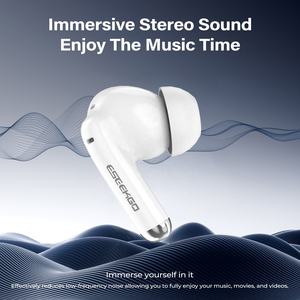 Écouteurs sans fil ESEEKGO EB-W05B avec écran numérique 6.0, réduction de bruit ENC, son stéréo HD, commande tactile, étui de charge compact - Product Image 3