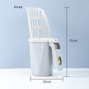 <span class=keywords><strong>Pala</strong></span> <span class=keywords><strong>para</strong></span> caca de gato de plástico desmontable, plegable e integrada, ecológica, con contenedor y bolsas de basura de gran capacidad - Product Image 6