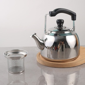 Théière élégante et moderne en acier inoxydable, bouilloire durable à fond plat, chauffe-eau rapide pour cuisinière à induction et à gaz - Product Image 6