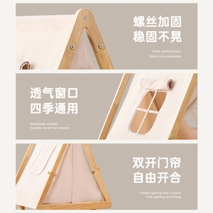 Cat <b>Tent</b> Bed Triangle Wood Roof <b>Small</b> Cat House Easy Clean Pet Furniture - Product Image 4