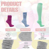 Quantité minimale de commande bas Design Coton Femmes Chaussettes Scrunch Unisexe Vente en gros Fabricant Slouch Chaussettes Slouch Chaussettes personnalisées