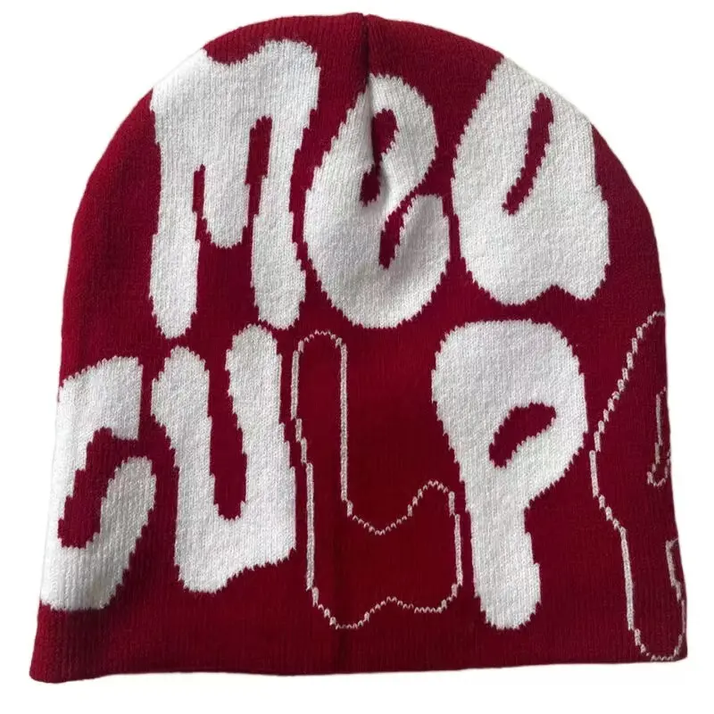 Novo estilo para homens e mulheres pode ser personalizado marca Jacquard Beanhat bordado logotipo Warm inverno chapéu completo impressão Beanhat