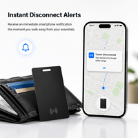 Localisateur intelligent certifié Google Find My Device, carte GPS anti-perte ultra-fine pour téléphone Android, portefeuille, passeport
