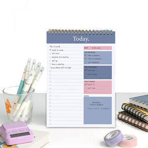 A5 Hot Sale Custom Printing Inner Pages Gold Spiral Daily Planner Memo <b>Notepad</b> - Product Image 1