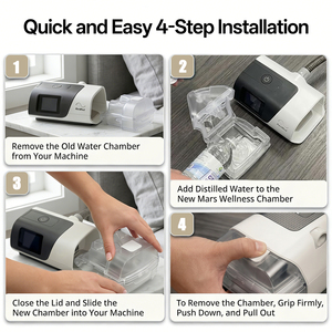 Cámara de <span class=keywords><strong>Agua</strong></span> de Repuesto S11 para Humidificador CPAP, Plástico de Grado Alimenticio Libre de BPA, Tanque de <span class=keywords><strong>Agua</strong></span> Duradero a Prueba de Fugas, Fácil de Limpiar, para <span class=keywords><strong>Apnea</strong></span> del Sueño - Product Image 3