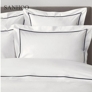 Bộ Ga Trải Giường 800 Cotton SANHOO, Nhà Máy Trung Quốc, Vải Satin Trắng, Dùng Cho Khách Sạn, Size 100% - Product Image 2