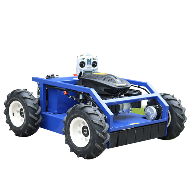 Robot Tractor Mini Industrial Grass Cutting Machine Remote Control Wheeled Lawn Mower