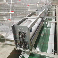 Cage à poules pondeuses de type A, cage en batterie galvanisée à chaud avec abreuvement automatique et nettoyage automatique du fumier pour élevage avicole