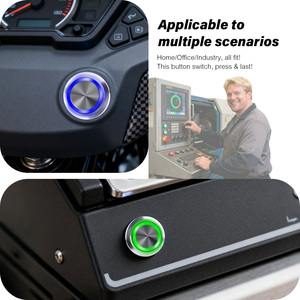 Interrupteur à bouton-poussoir alliant l'esthétique de la LED bleue et la durabilité de l'acier inoxydable dans une unité compacte - Product Image 5