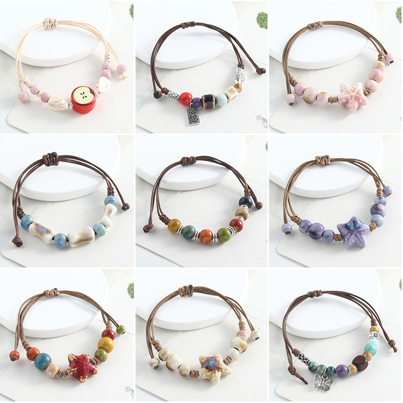 Fashion Bracelet Alloy Charm and Porcelain