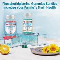 Gummies de Sérine et Phospholipides – Clarté Mentale, Soutien Mémoire/Sommeil, Santé Cérébrale, Complément Végétalien, Peau, Ongles, Énergie