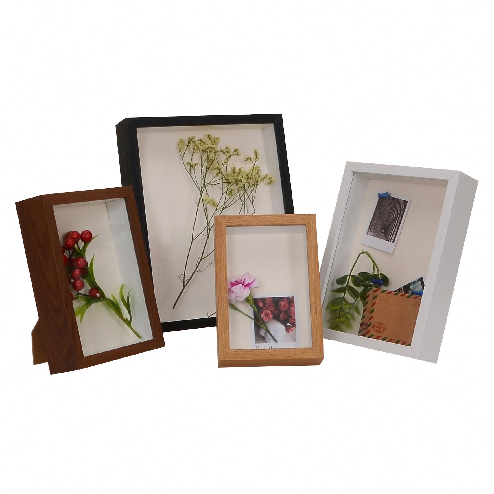 5x7 Inch Memory 3D Wood Flower Box Frame for Mother Day