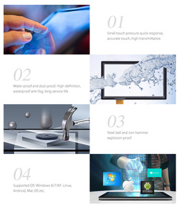 10.1 inch pcap cảm ứng điện dung màn hình USB/I2C giao diện cảm ứng đa hỗ trợ cho kiosk/<span class=keywords><strong>POS</strong></span> - Product Image 3
