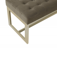 Bancs et poufs de console modernes de luxe en velours capitonné, pour chambre et salon, décoration intérieure, avec structure métallique, directement de l'usine