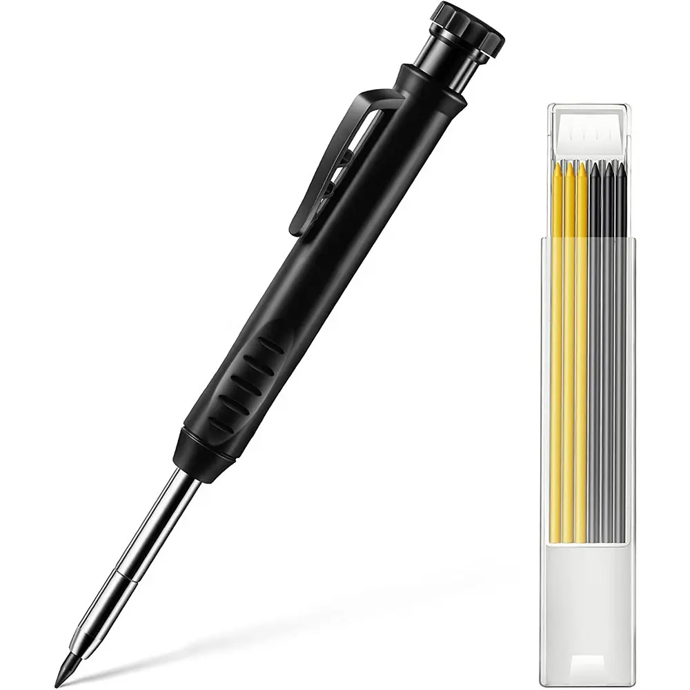 ดินสอไม้สำหรับงานก่อสร้างแบบเติมเงิน,ดินสอไม้แบบมีรูลึกดินสอช่างไม้
