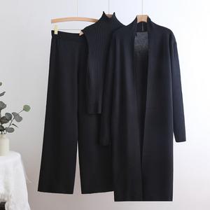 Set <span class=keywords><strong>Moda</strong></span> Invernale da <span class=keywords><strong>Donna</strong></span> Fornitore all'Ingrosso <span class=keywords><strong>Online</strong></span> Completo Tre Pezzi con Gilet in Maglia Cardigan e Pantaloni Lunghi - Product Image 6