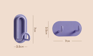 Gancho metálico al por mayor sin perforaciones, con adhesivo de viscosa fuerte, de alta capacidad de carga, para puerta, pared, baño, cocina, llaves, ropa, sin clavos ni costuras - Product Image 5