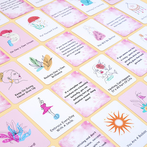 Carte d'affirmation <span class=keywords><strong>en</strong></span> papier Badass imprimée personnalisée cadeaux de soins personnels inspirant quotidien motivationnel pleine conscience - Product Image 2