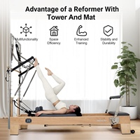 Professionnel Yoga Fitness Esthétique Avec Tour 2 En 1 Sport Studio Cama De Reformador Maquina Lit Machine Grand Pilates Réformateur