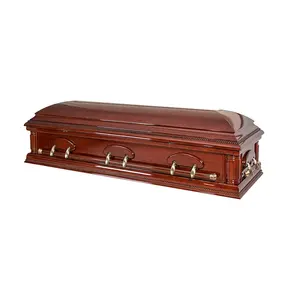 Solid Wood Casket And Coffin Box Cremation Coffin Wholesale High Quality Paulownia Wooden Italy Style Coffin