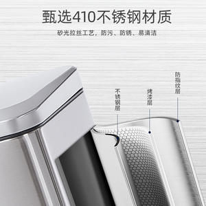 ถังขยะสแตนเลสแบบเหยียบ 3 ลิตร ทรงสี่เหลี่ยม สำหรับใช้ภายในอาคาร มีสีเงิน ดำ ขาวให้เลือก - Product Image 3