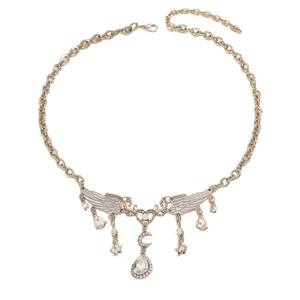 라이트 럭셔리 우아한 천사 날개 달 물방울 아연 합금 펜던트 목걸이 여성용 달콤하고 시크한 개성 있는 다용도 - Product Image 2