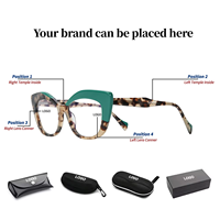 Lunettes de vue pour femmes en acétate, monture œil de chat rétro, verres interchangeables, livraison rapide pour l'Europe et l'Amérique, mode personnalisée OEM/ODM