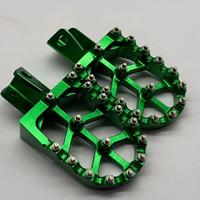 Reposapiés de Motocicleta Modificados, Extra Grandes, Antideslizantes, de Aleación de Aluminio, Pedales Todoterreno Verdes para KLR 650 2011-2022