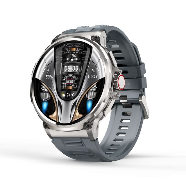 Kyboton Rugged Smart Watch Hombre 710mAh Large Battery Long Standby Outdoor Sport Fitness IP68 Waterproof Smartwatches for Men