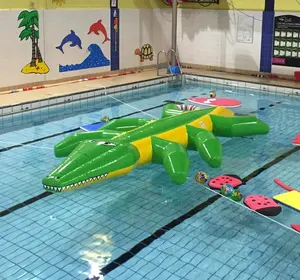 JUMPFUN Piscine Crocodile Gonflable Enfants jeux d'eau Énorme Crocodile Gonflable Flottant