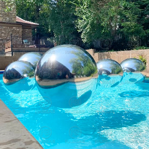 Bạc Inflatable gương bóng nổi lớn bóng bóng hai lớp PVC Vàng gương bóng <span class=keywords><strong>Sphere</strong></span> cho Giáng sinh tổ chức sự kiện trang trí - Product Image 3