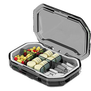 Modern Portable 6-Compartment Travel Pill Organizer Moisture-Proof <b>Plastic</b> Daily Medicine Case Vitamins Fish Oil <b>Pocket</b> Purse - Product Image 1