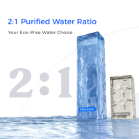 Sistem Pemurni Air Reverse Osmosis (RO) 1200G di Bawah Wastafel dengan Filter Air Alkali, TDS Real Time Menunjukkan Aliran Langsung Tinggi