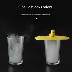 Couvre-drain de sol rond en silicone jaune anti-odeur pour toilettes et évier de cuisine - Product Image 2