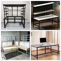 Banc de travail antistatique personnalisable en profilé aluminium à rainures en T 3060 4080 pour réparation informatique et électronique