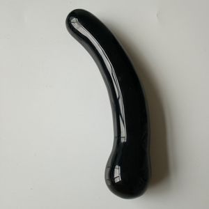 Diyブラック黒曜石ジェムストーンヒーリングクリスタルボディマッサージャー7インチGスポットワンド女性用 - Product Image 3