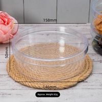 Boîte à pâtisserie ronde en PS de qualité alimentaire, épaisseur 1 mm, haute transparence, 158x50 mm, 650 ml, pour pâtisserie, gâteau, salade - Guangdong JNH-047