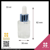 Botol Penetes Kaca Silinder Well Lord D109_K2 30ml dengan Hot Stamping untuk Parfum, Tersedia ODM/OEM, Perawatan Pribadi